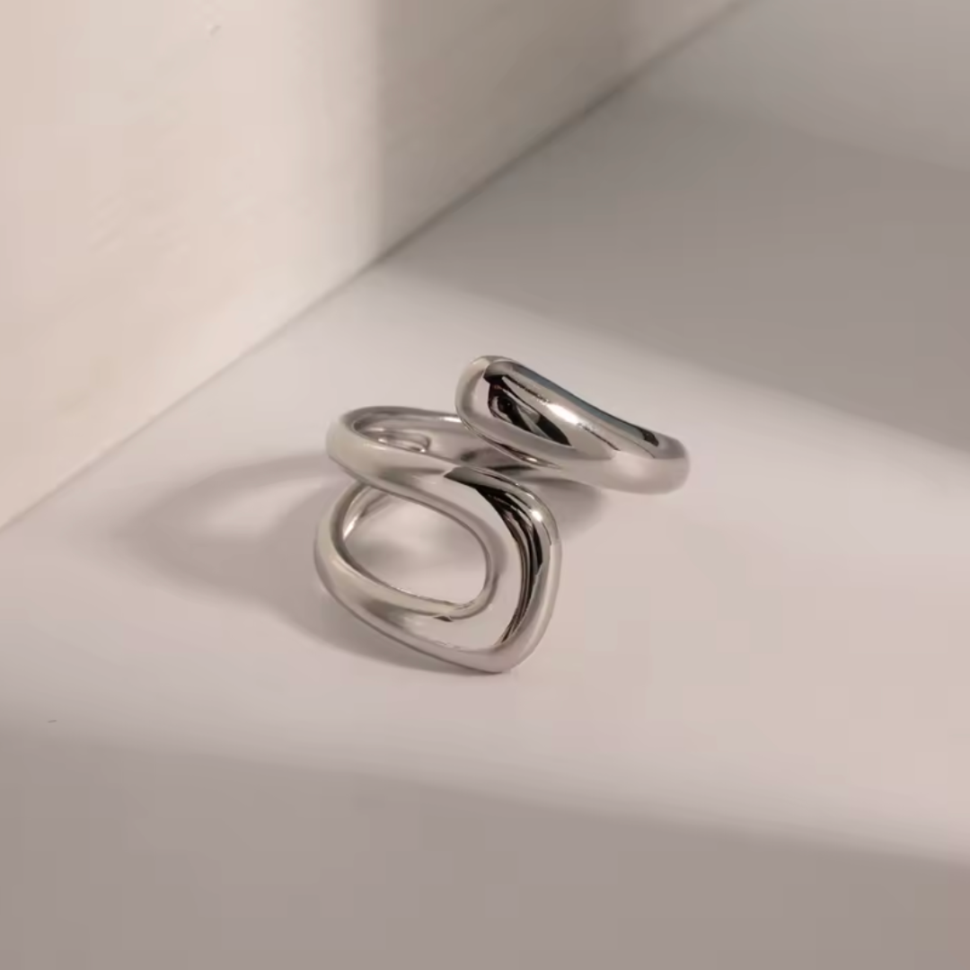 Bague en Acier Inoxydable Organique