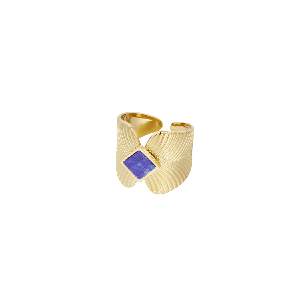 Bague feuilles avec pierre diamant