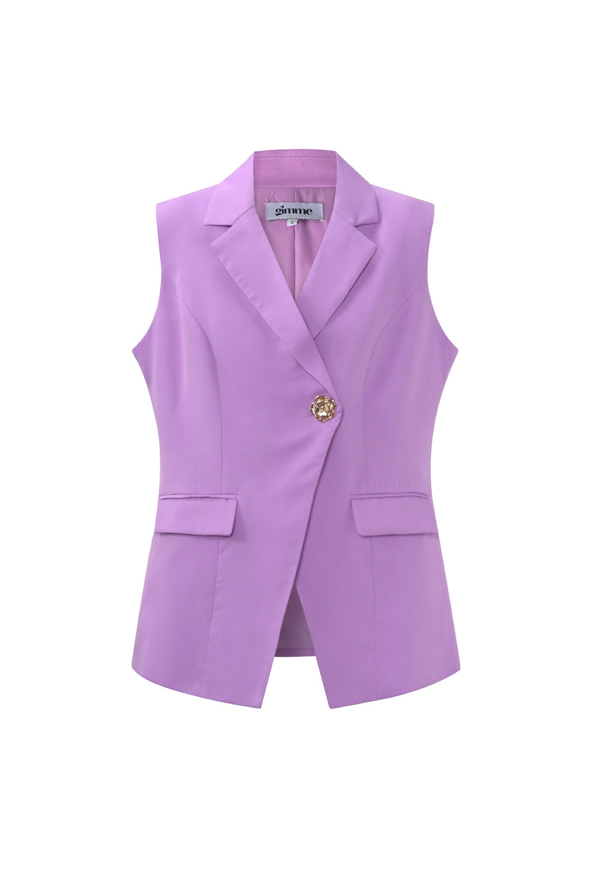 Blazer sans manches femme élégant – Violet ou noir – Printemps/Été