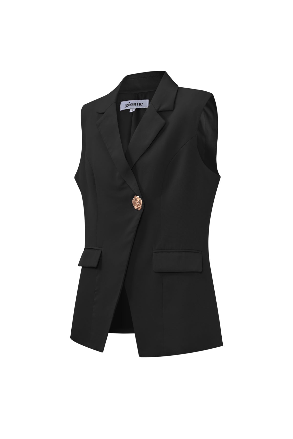 Blazer sans manches femme élégant – Violet ou noir – Printemps/Été
