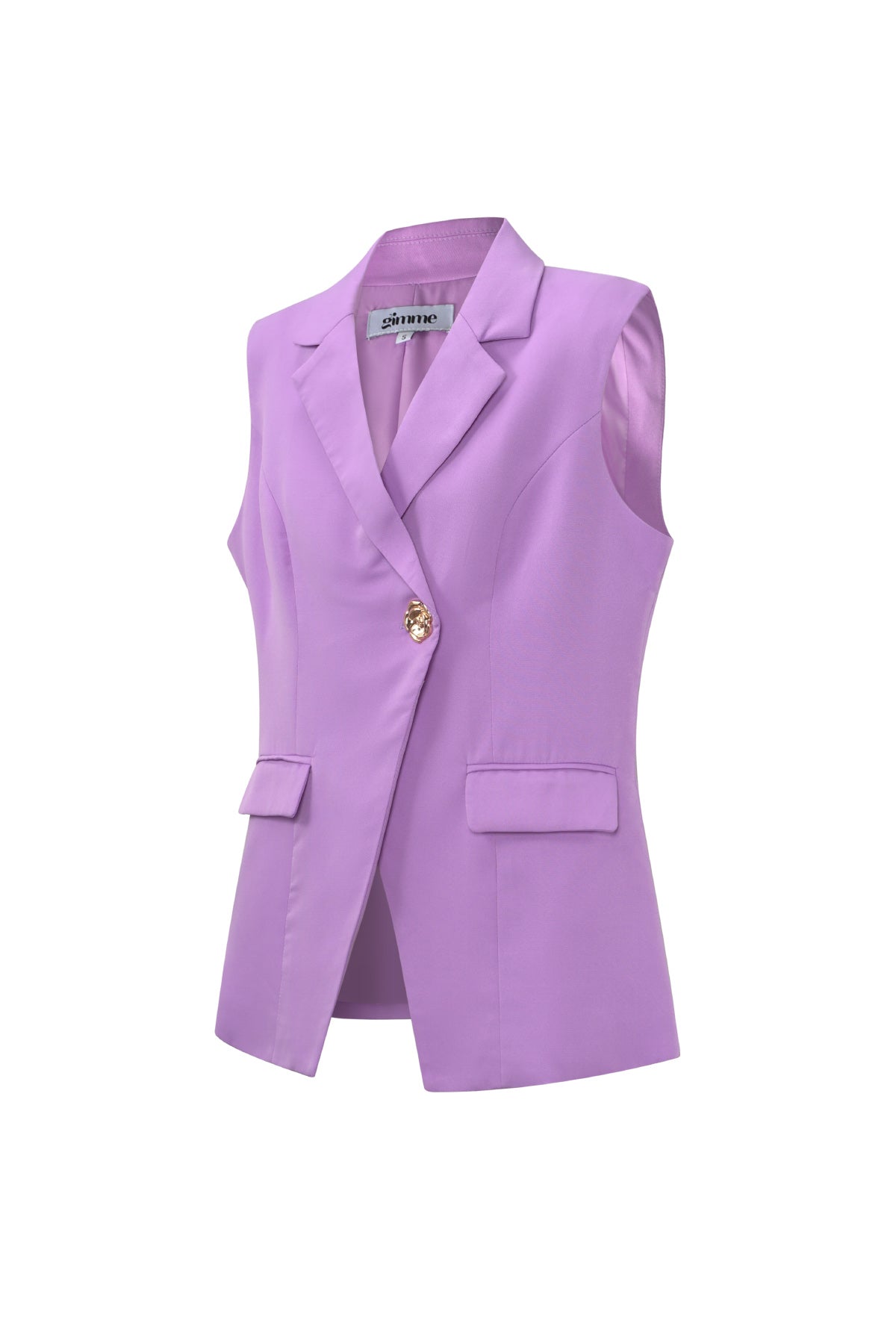 Blazer sans manches femme élégant – Violet ou noir – Printemps/Été