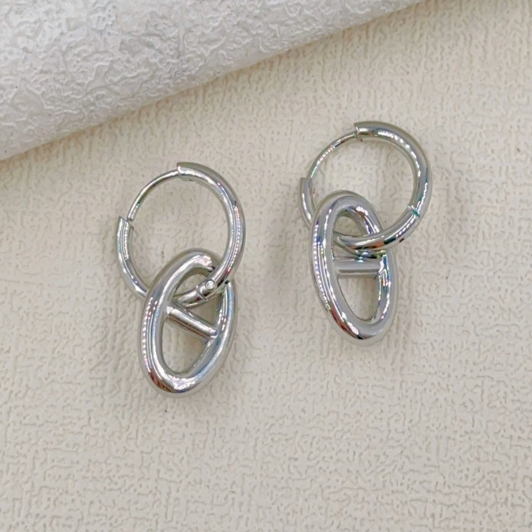 Boucles d'oreilles en acier inoxydable
