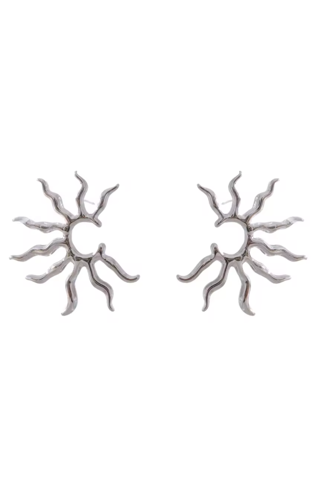 Boucles d'oreilles Soleil en acier inoxydable