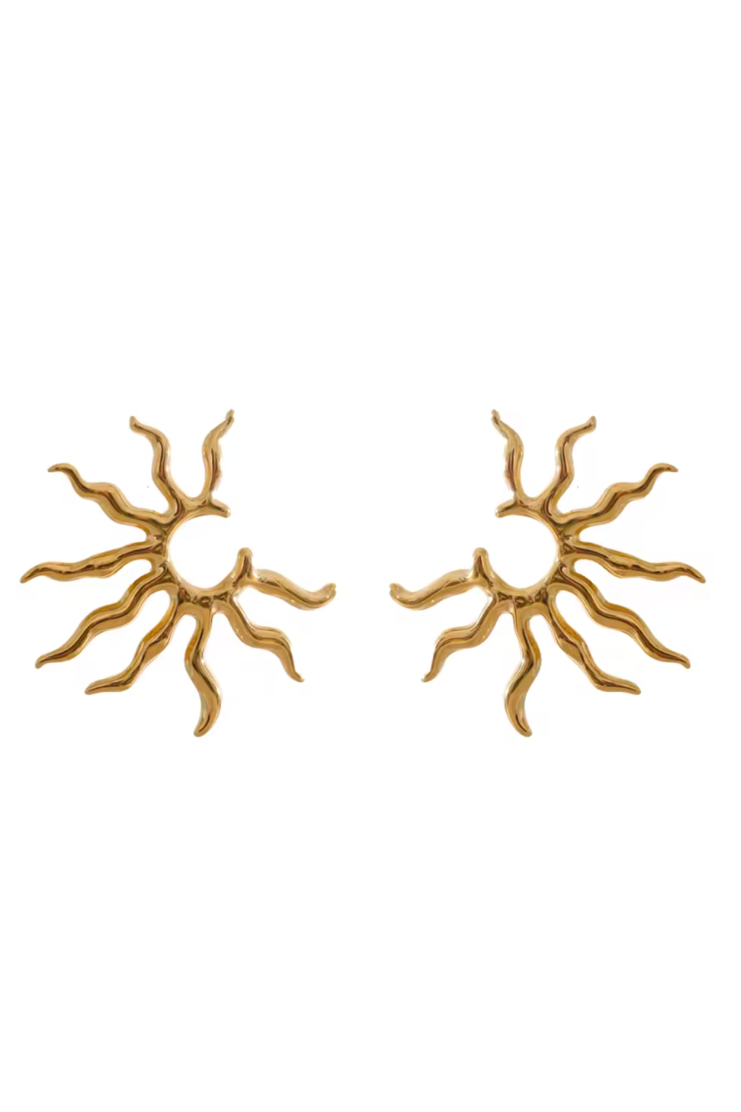 Boucles d'oreilles Soleil en acier inoxydable