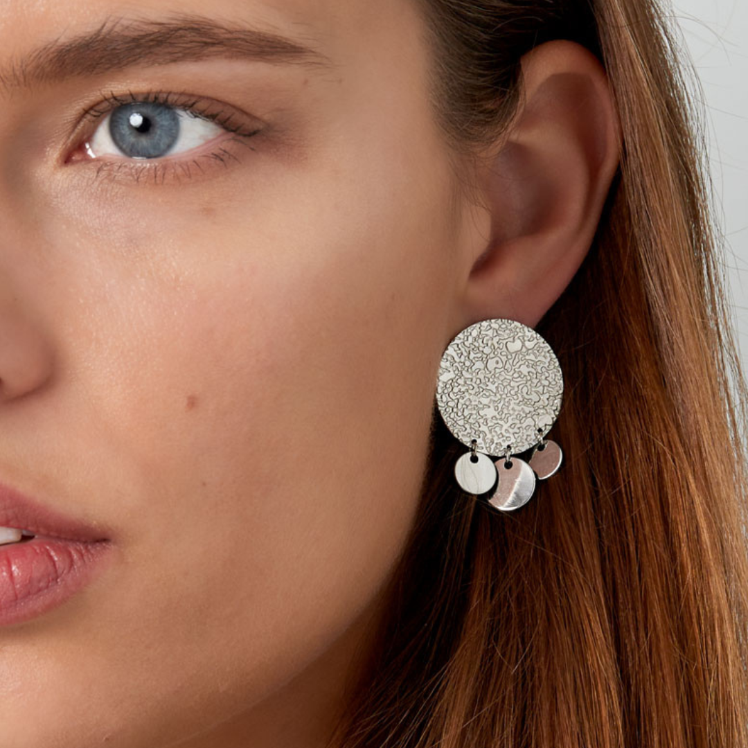 Boucles d'oreilles pendantes en acier inoxydable