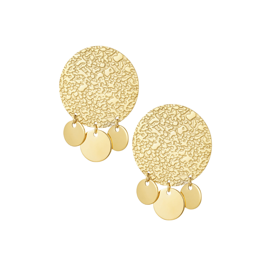 Boucles d'oreilles pendantes en acier inoxydable