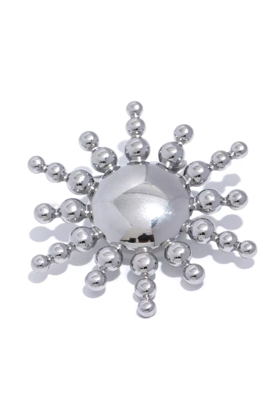 Broche Solaire Dorée en Acier Inoxydable – Bijou Étanche et Antirouille pour Accessoiriser vos Tenues