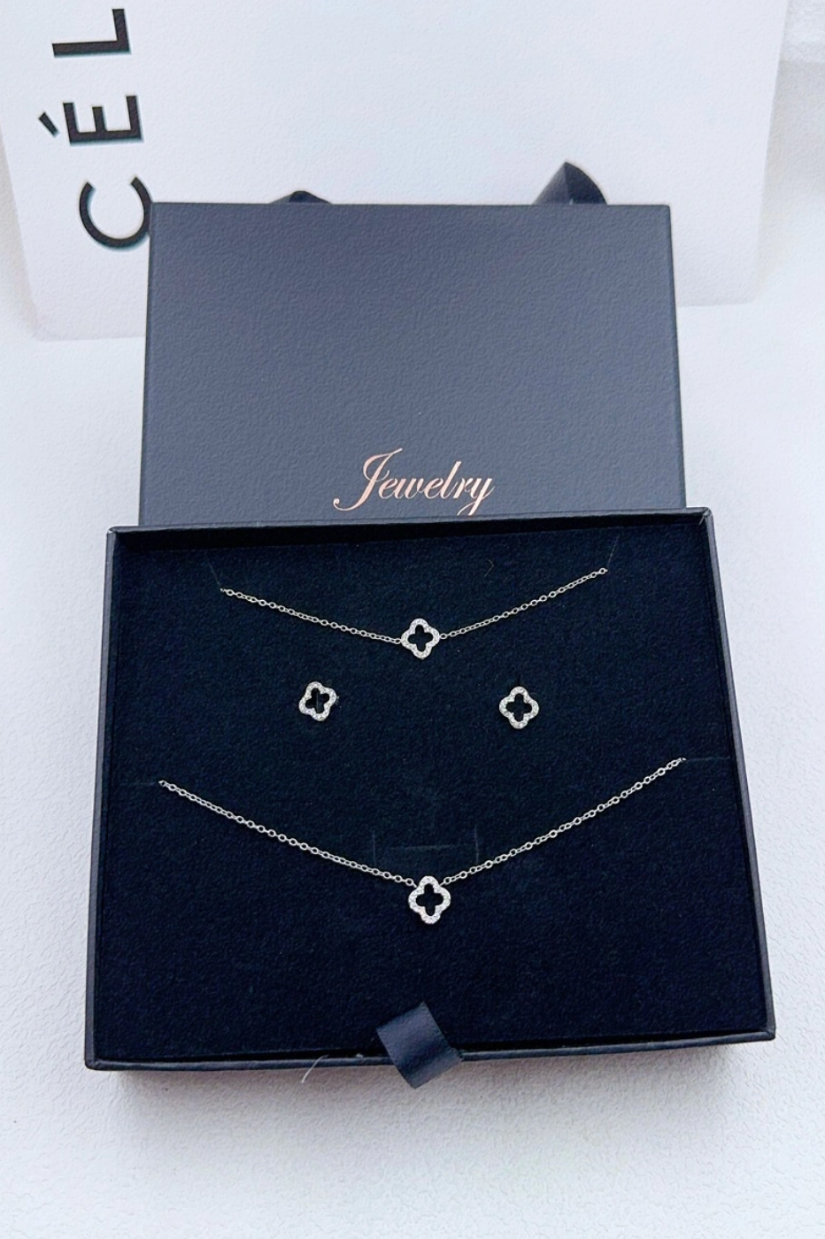 Coffret Bijoux Femme Acier Inoxydable Doré ou Argenté