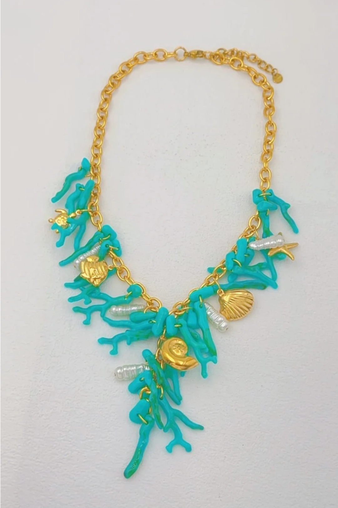 Collier Corail Doré en Acier Inoxydable