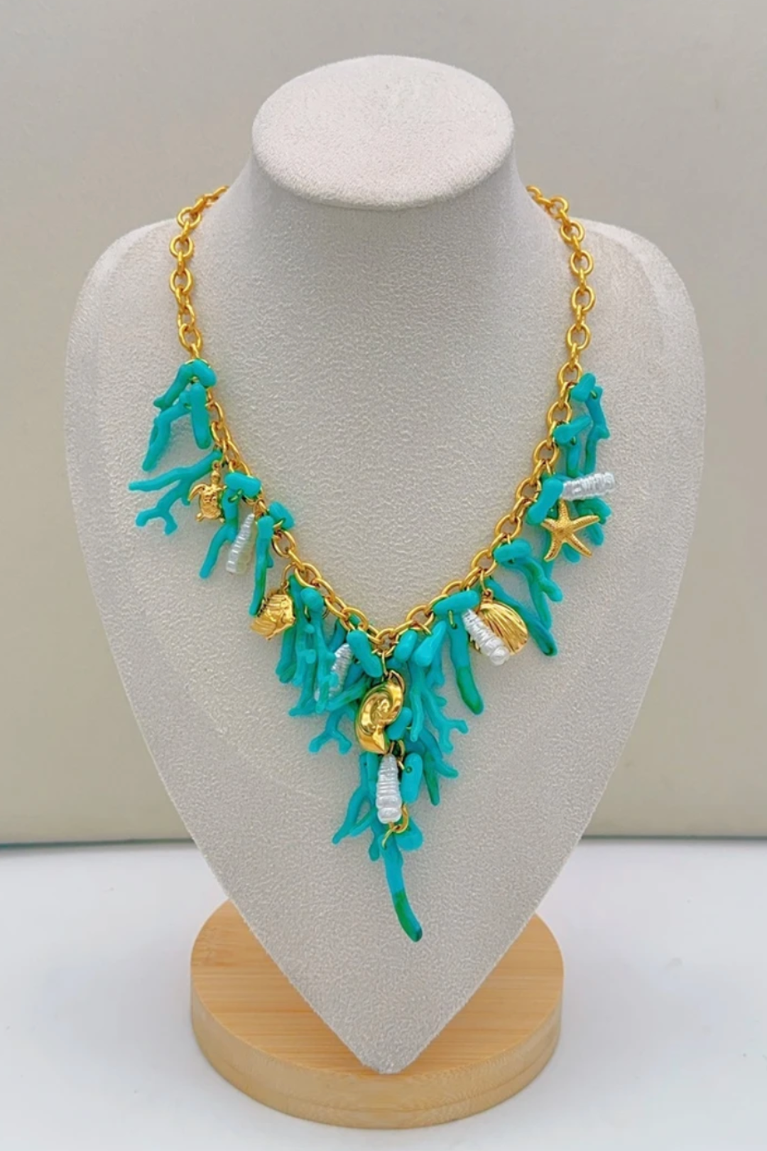 Collier Corail Doré en Acier Inoxydable