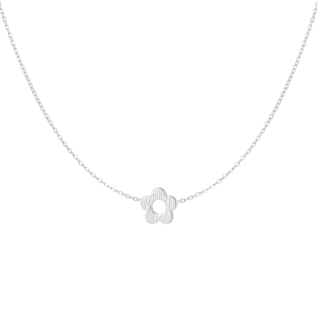 Collier Fleurs Acier Inoxydable