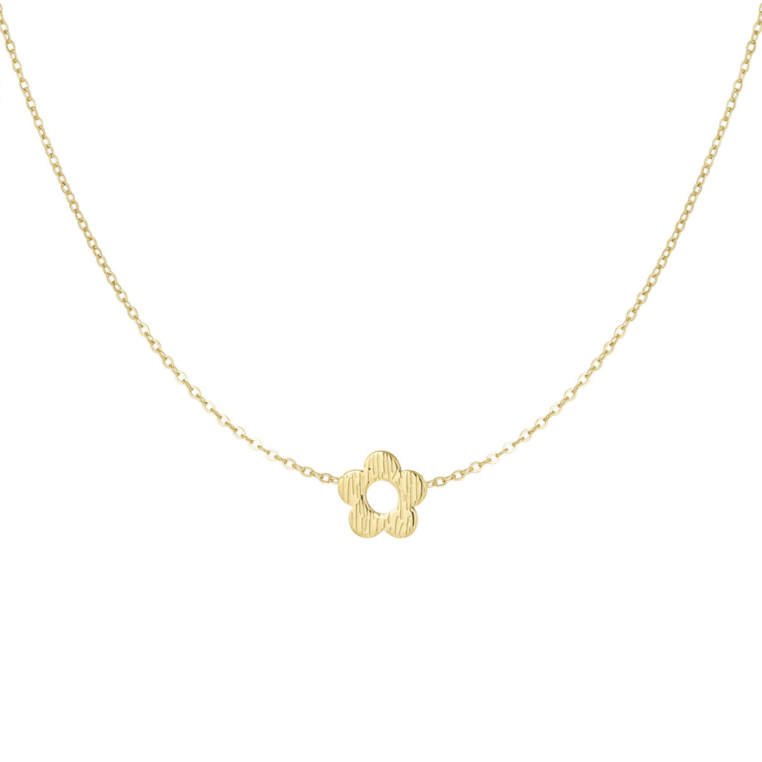 Collier Fleurs Acier Inoxydable