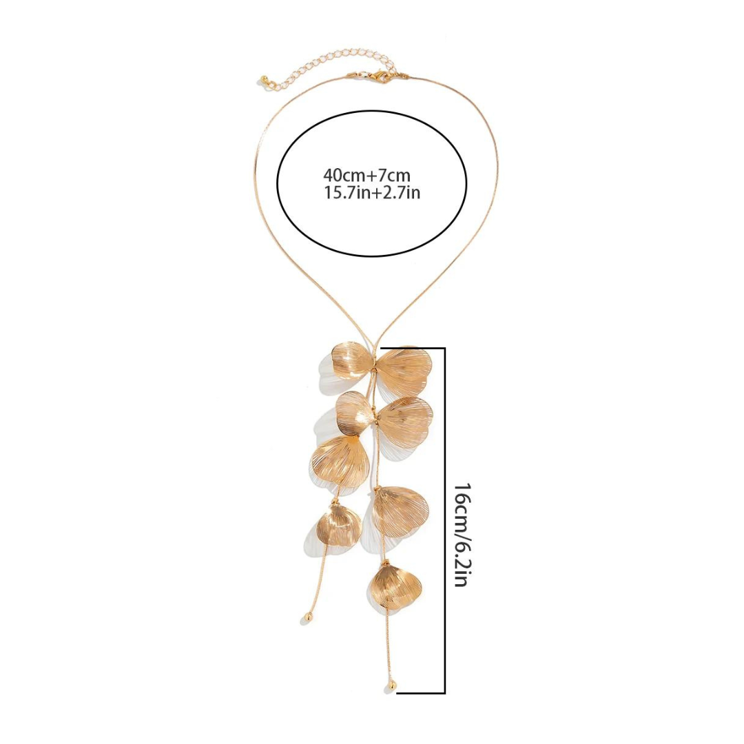 collier fleurs en acier inoxydable