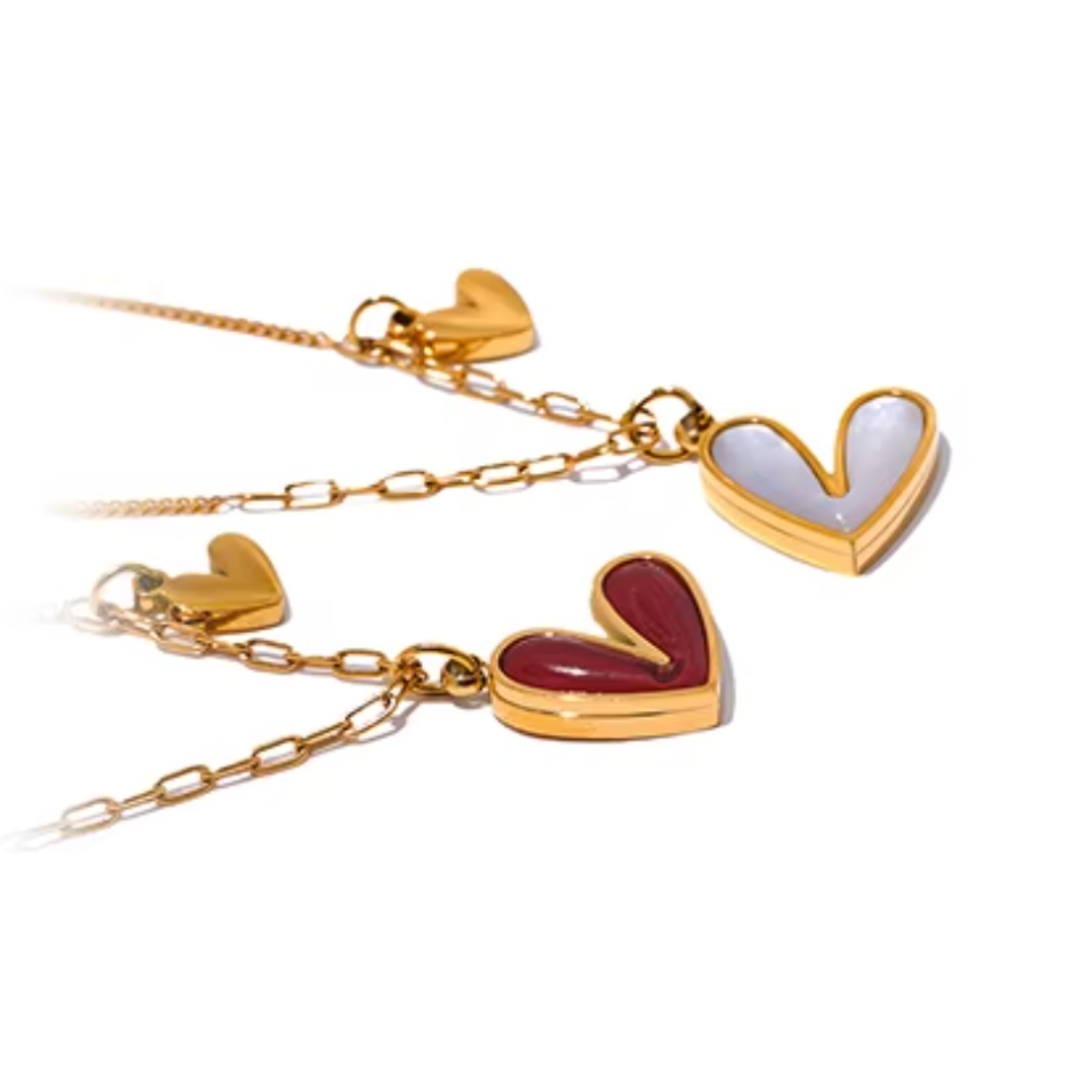 Collier cœur en acier inoxydable