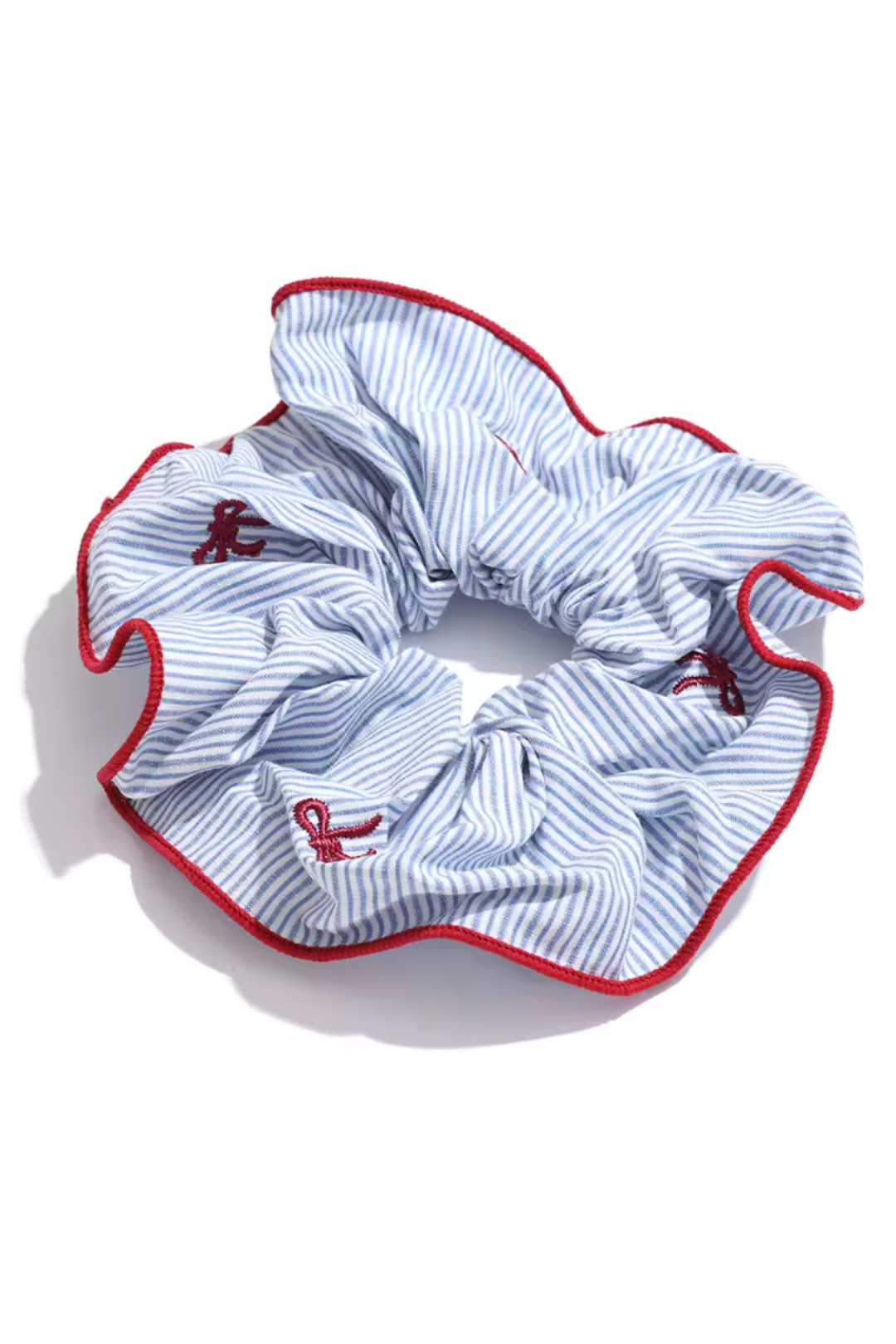 Élastique cheveux bleu rouge femme – rayé, grand format