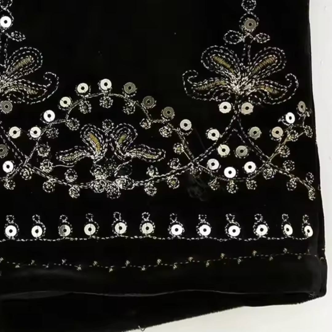 Gilet Sans Manche Brodé Femme