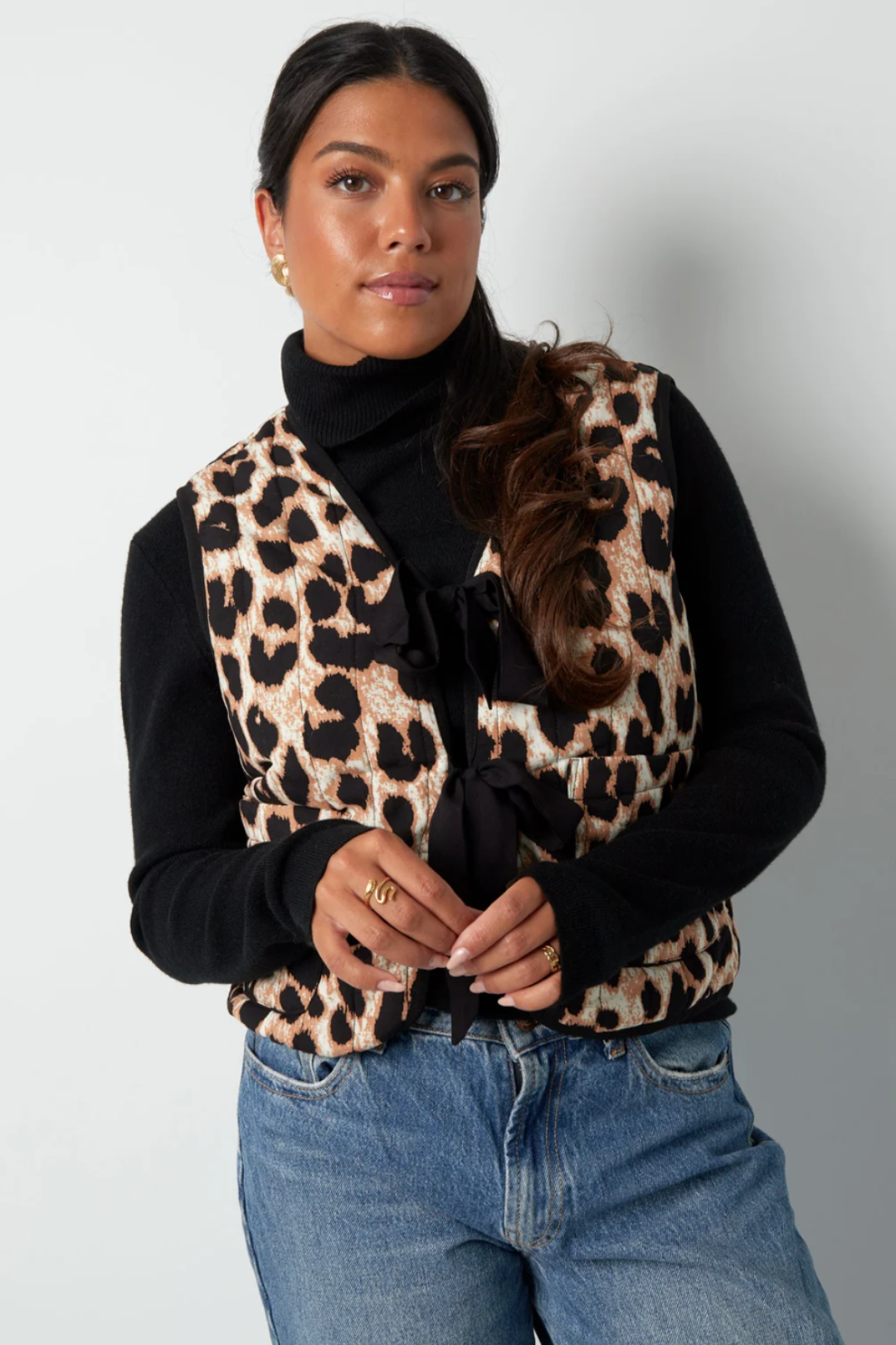 Gilet D'Été Femme Imprimé Léopard - Taille M - Polyester - Occasion Très Bon État