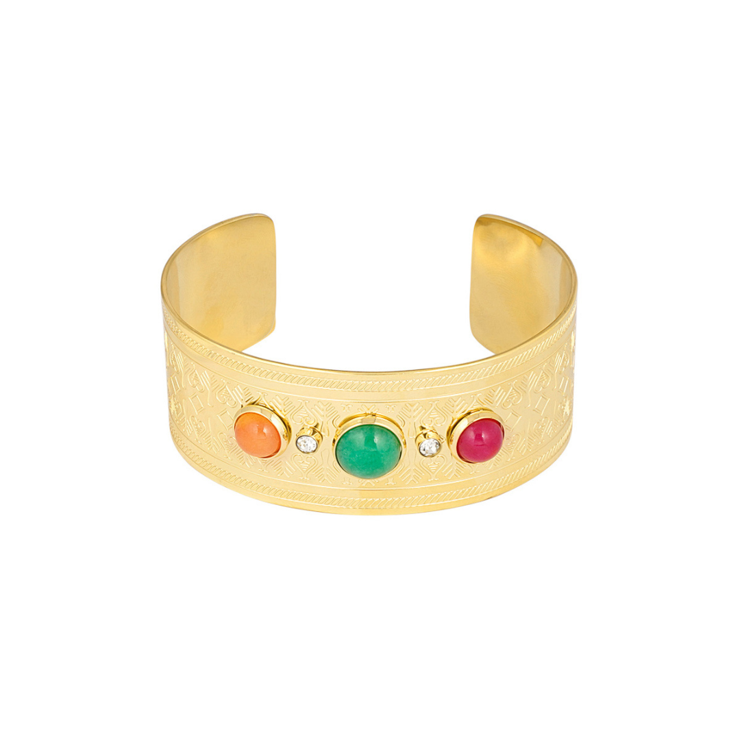 Manchette Bracelet Bohème Rêveur - Doré bijoux acier inoxydable