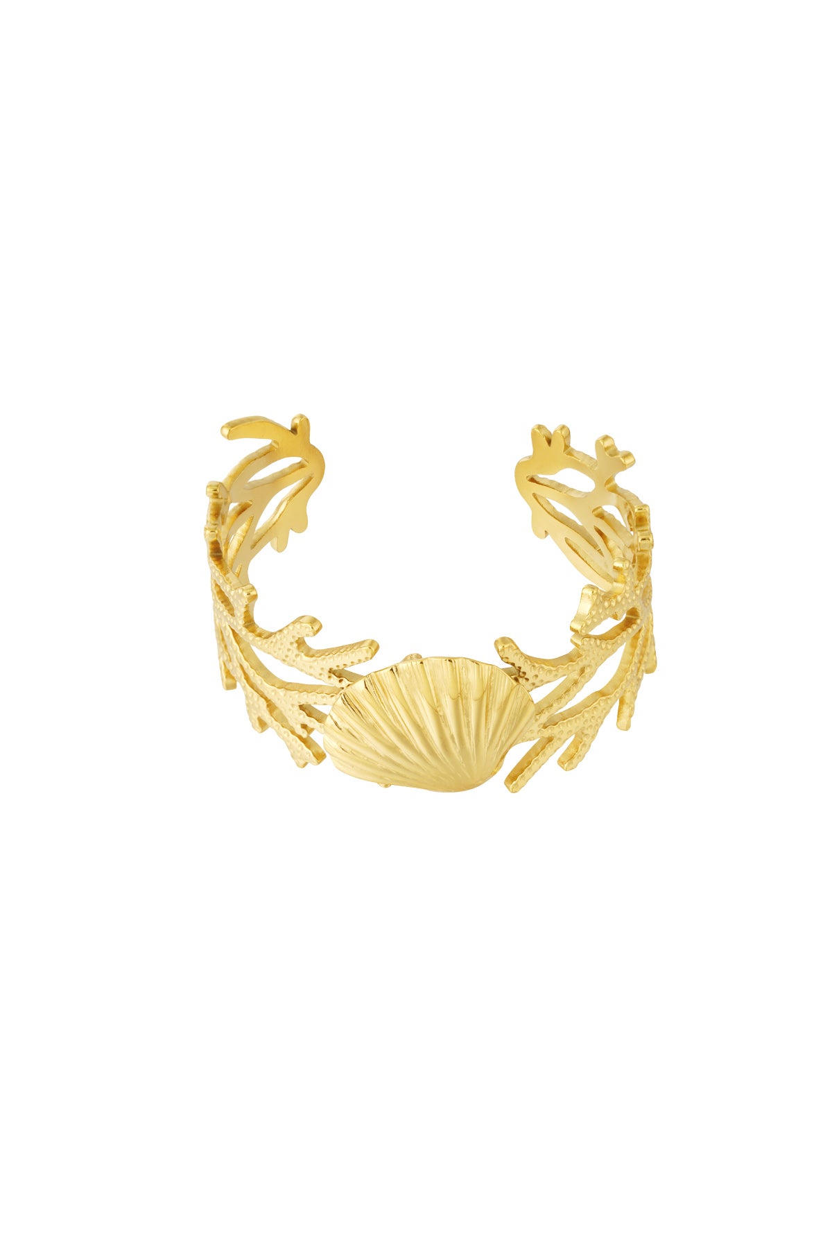 Manchette été en acier inoxydable - Bracelet doré