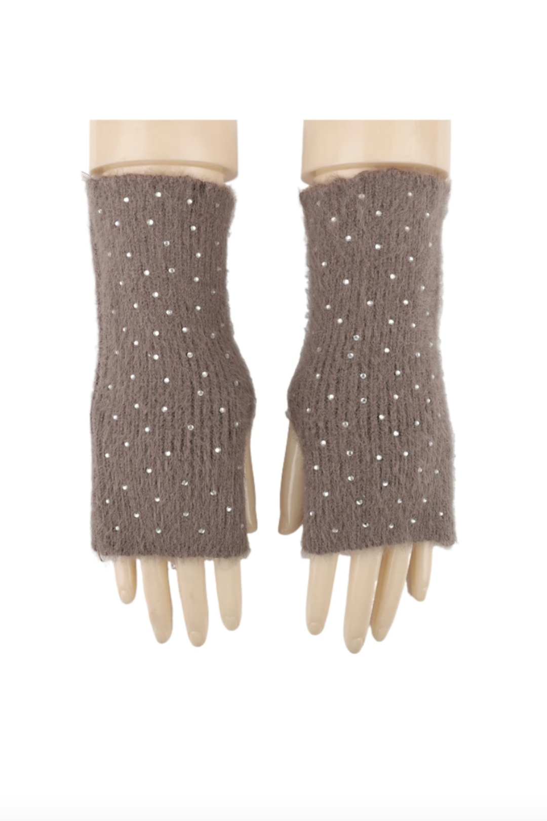 Mitaines Tricotées à Strass