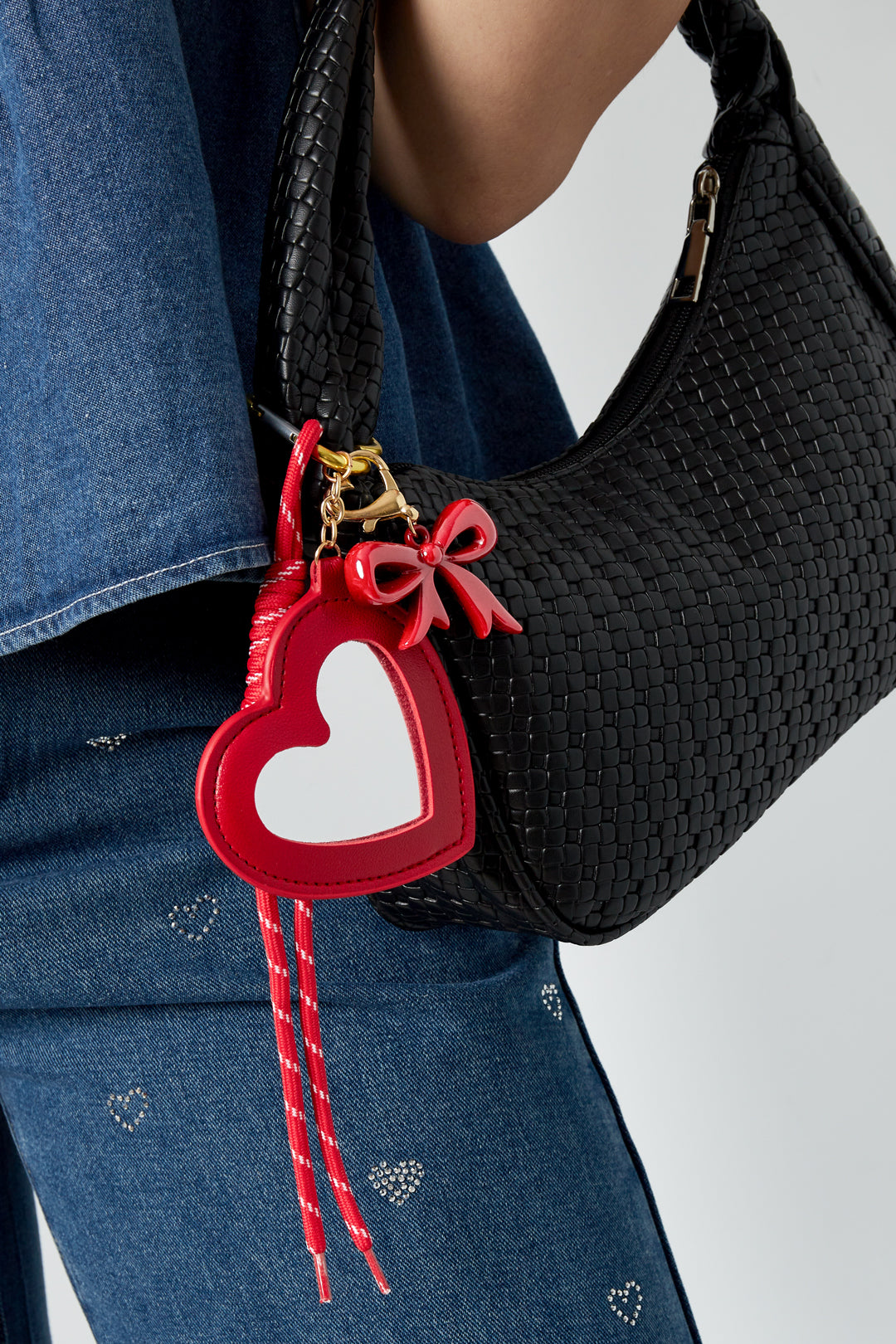 Porte-clé cœur rouge Love Star – Bijou de sac femme original