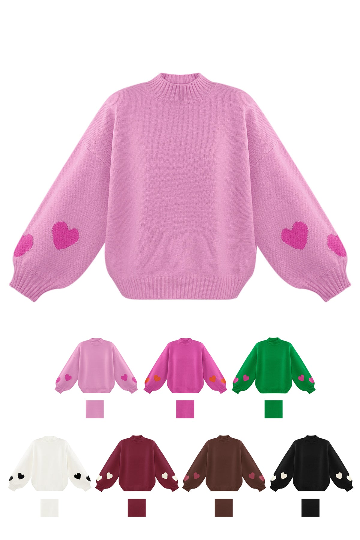 Pull Tricoté à Cœur