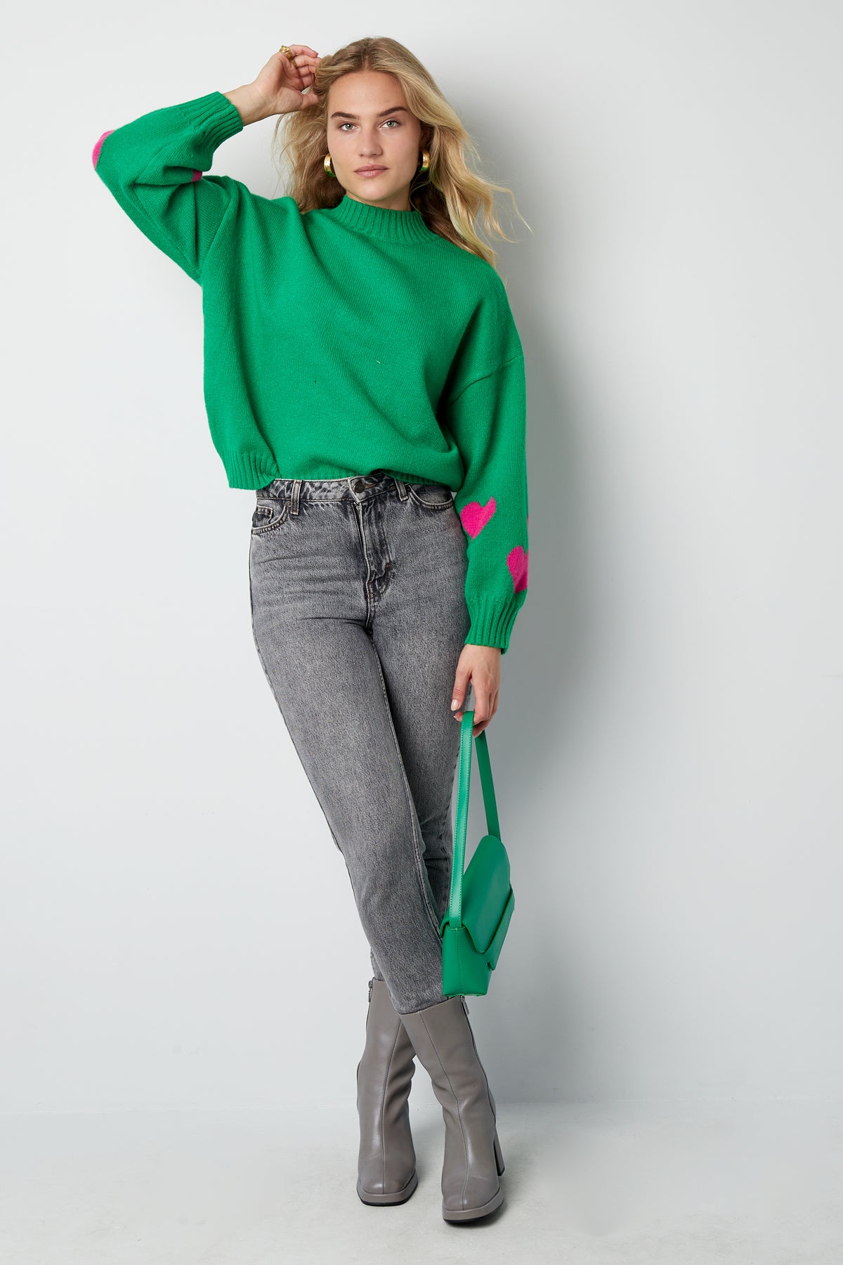 Pull Tricoté à Cœur