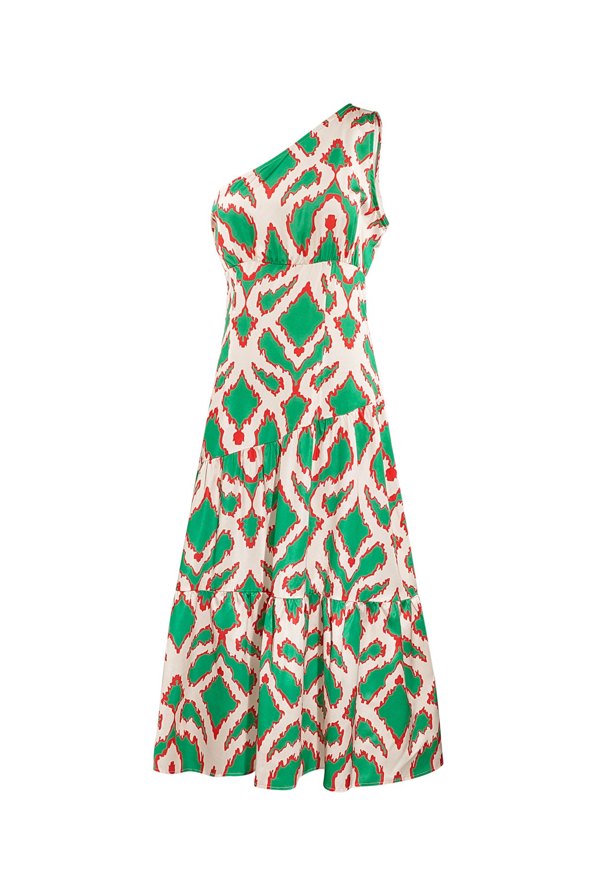 Robe femme d’été imprimé tropical asymétrique