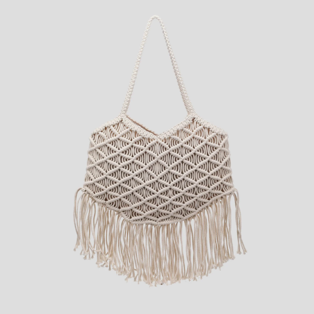 Sac à main en crochet avec franges