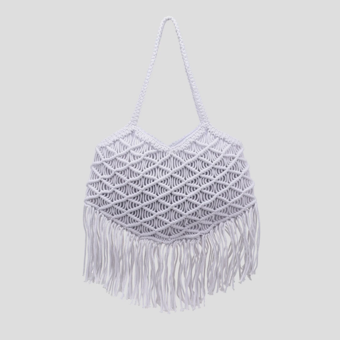 Sac à main en crochet avec franges