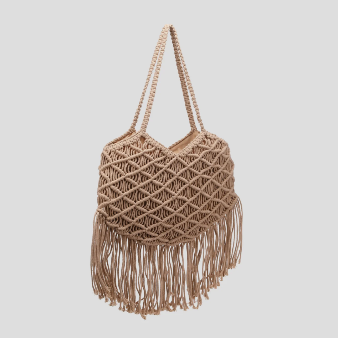 Sac à main en crochet avec franges