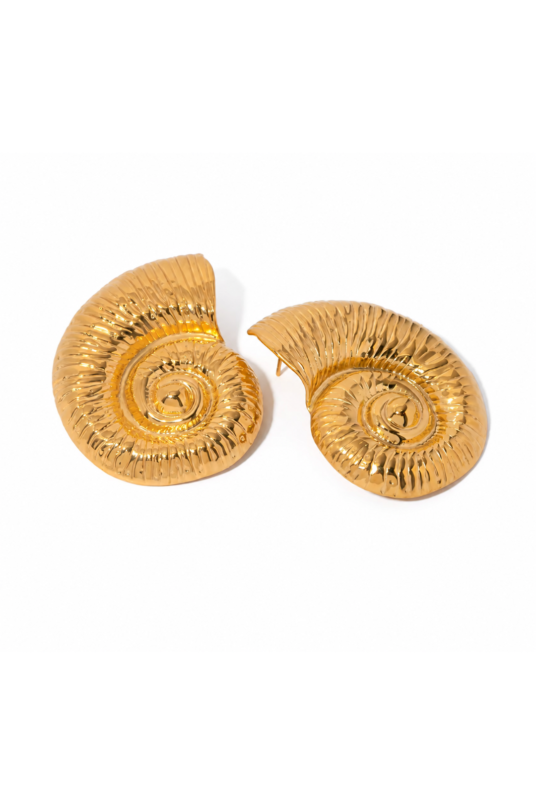 boucles d'oreilles style océan dorées