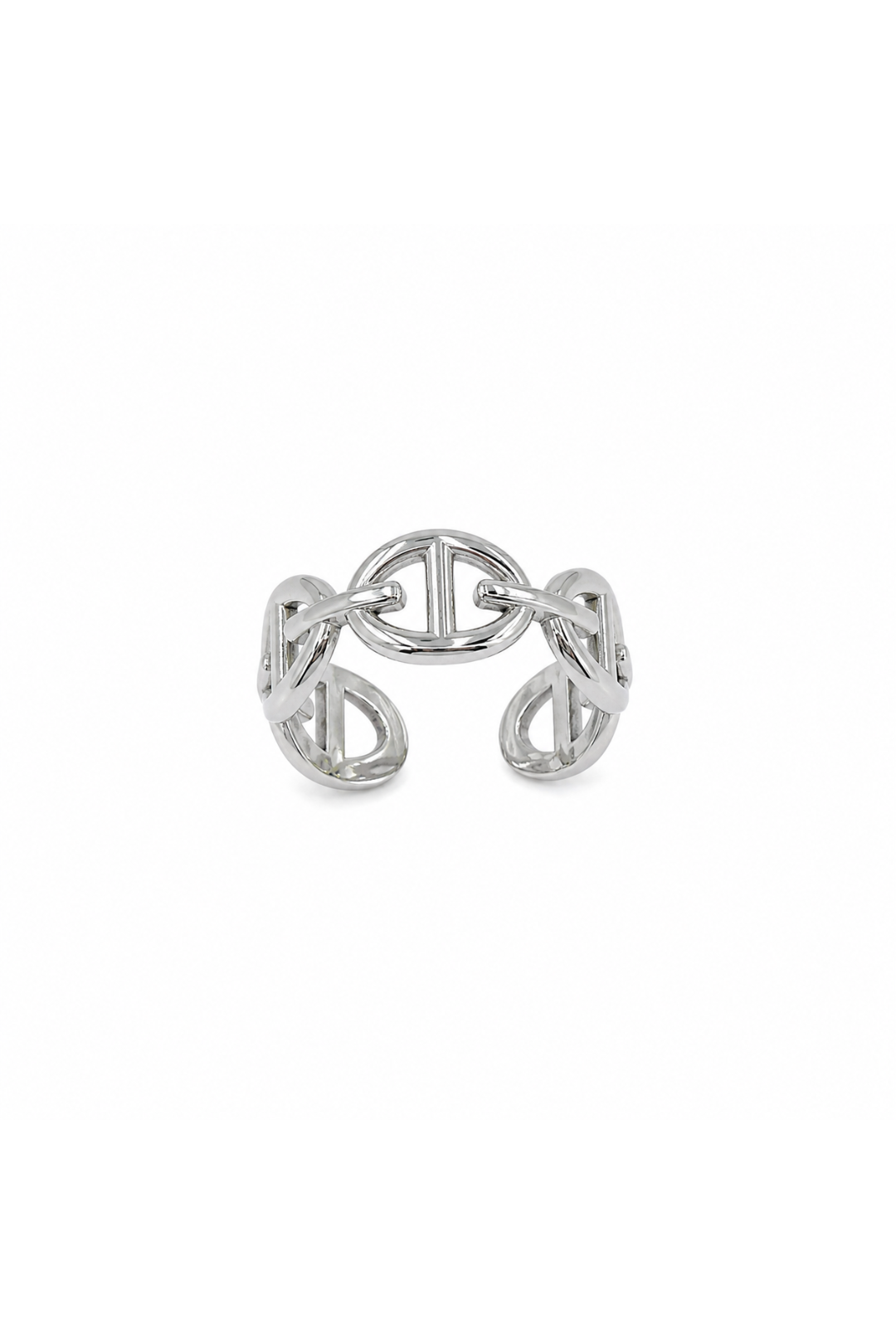 Bague Acier Inoxydable Ajustable argent