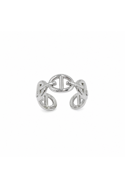 Bague Acier Inoxydable Ajustable argent