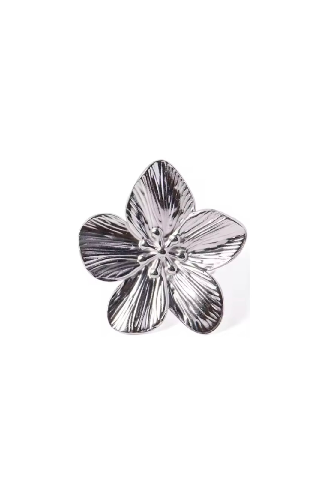 bague acier noxydable argent