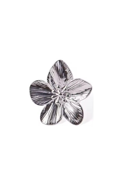bague acier noxydable argent