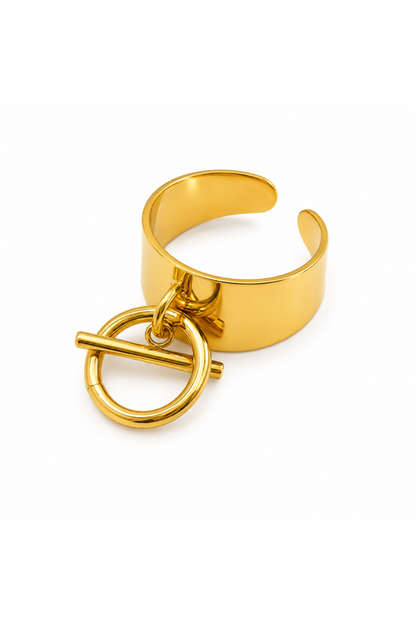 Bague Manchette Tendance dorée