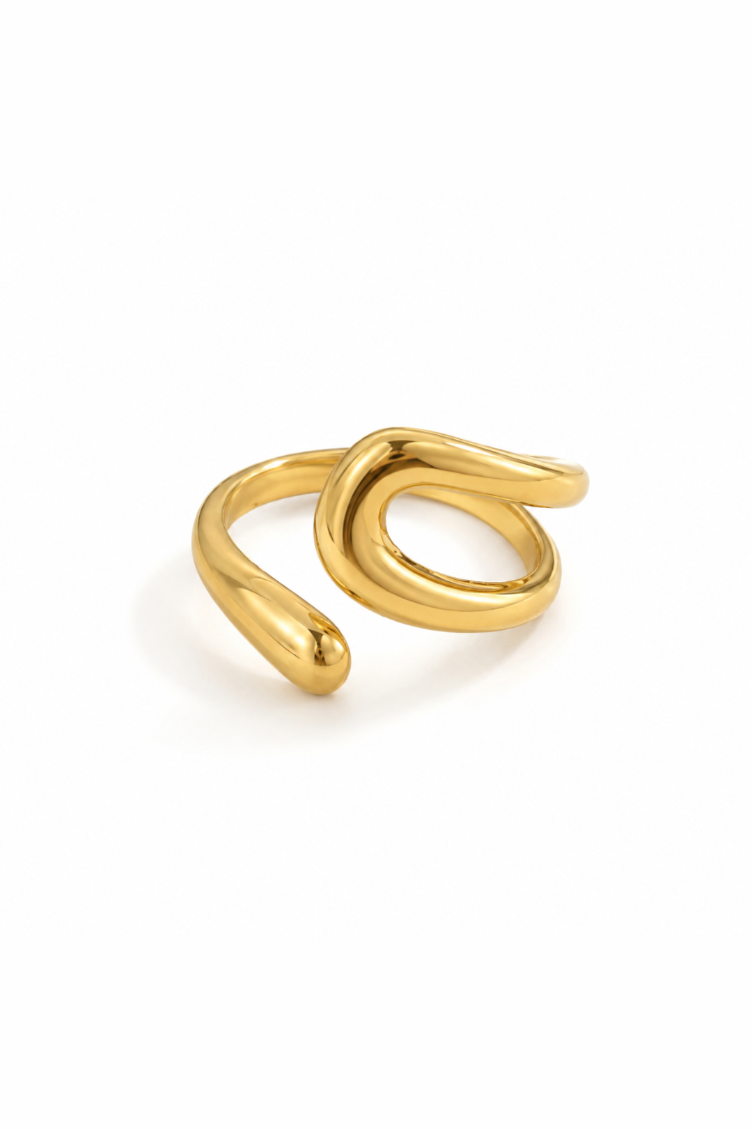 Bague Spirale Dorée Femme – Acier Inoxydable