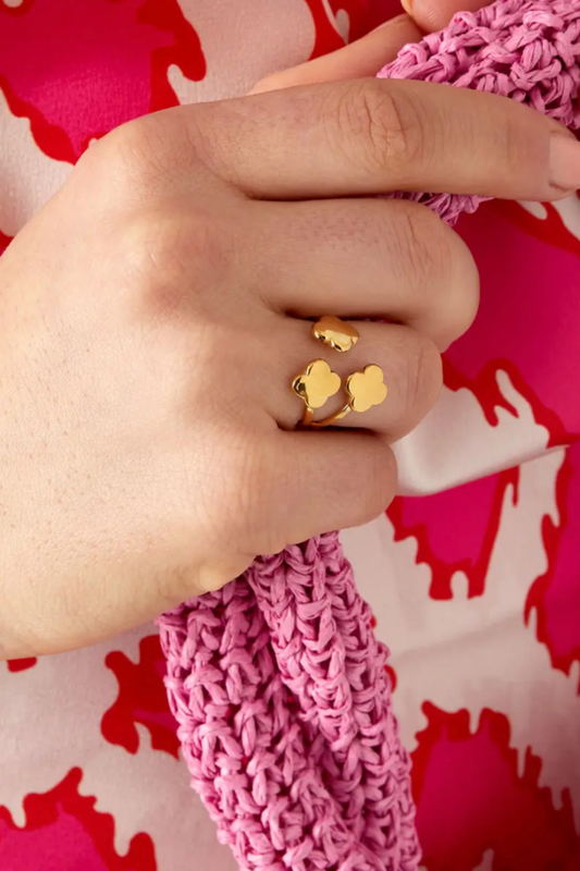 Bague Trèfle dorée