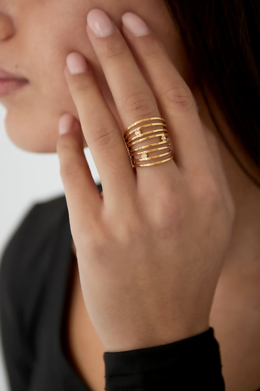 Bague en acier inoxydable ajustable – Bijou tendance et étanche