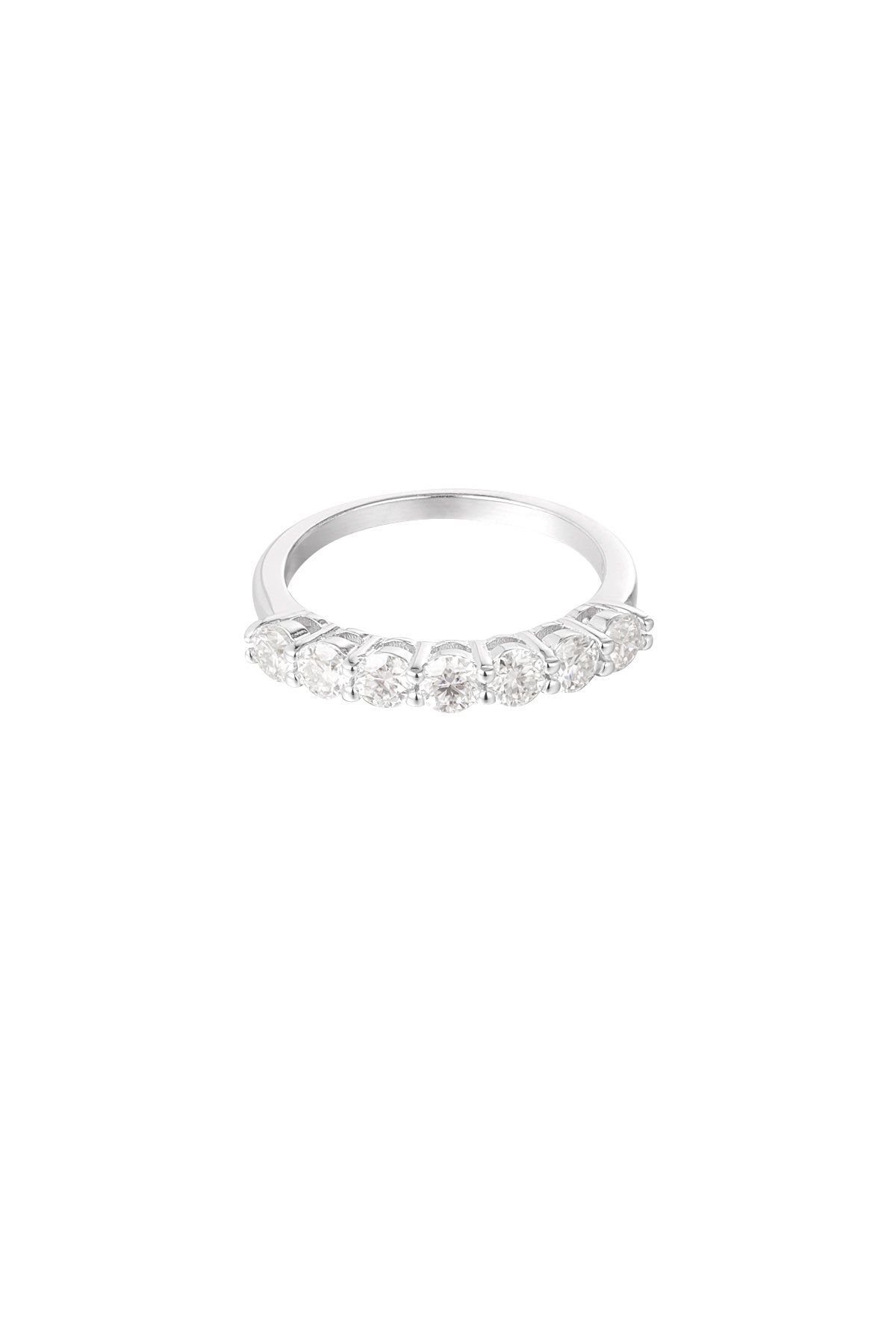 Bague en argent 925 sertie de pierres en moissanite