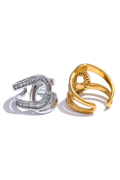 Bague ouverte en acier inoxydable