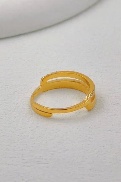 Bague réglable en acier inoxydable doré