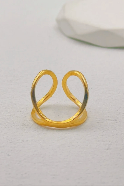 Bague réglable en acier inoxydable doré