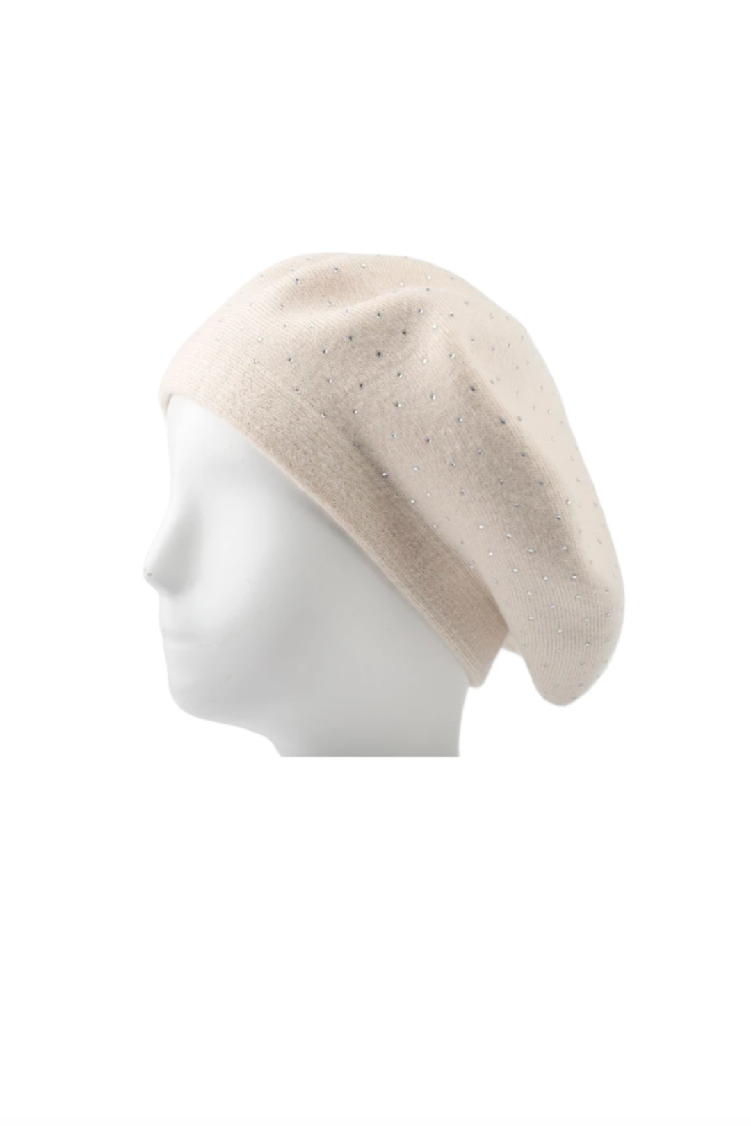 Béret uni décoré de strass