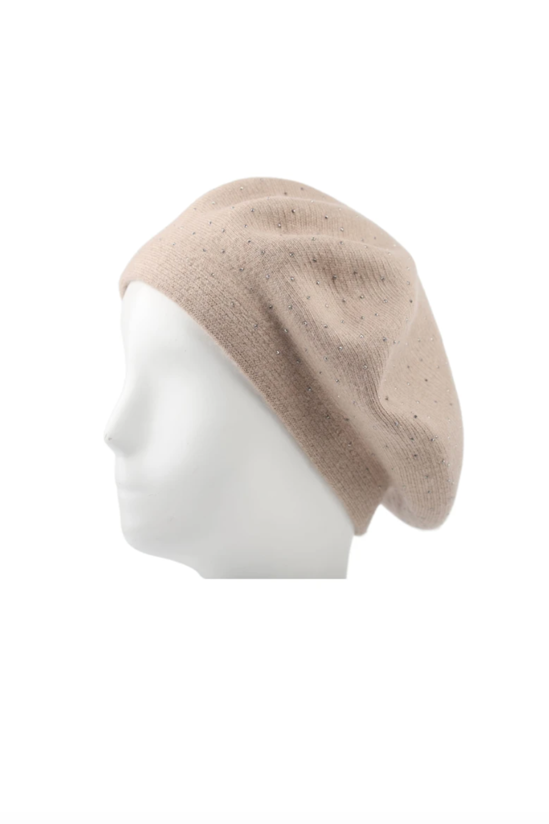 Béret uni décoré de strass