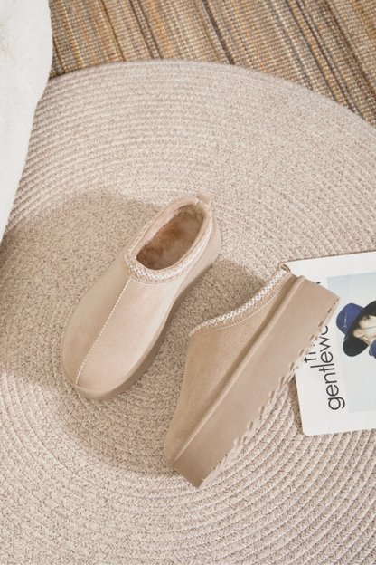 Bottines chaudes en fausse fourrure pour femme