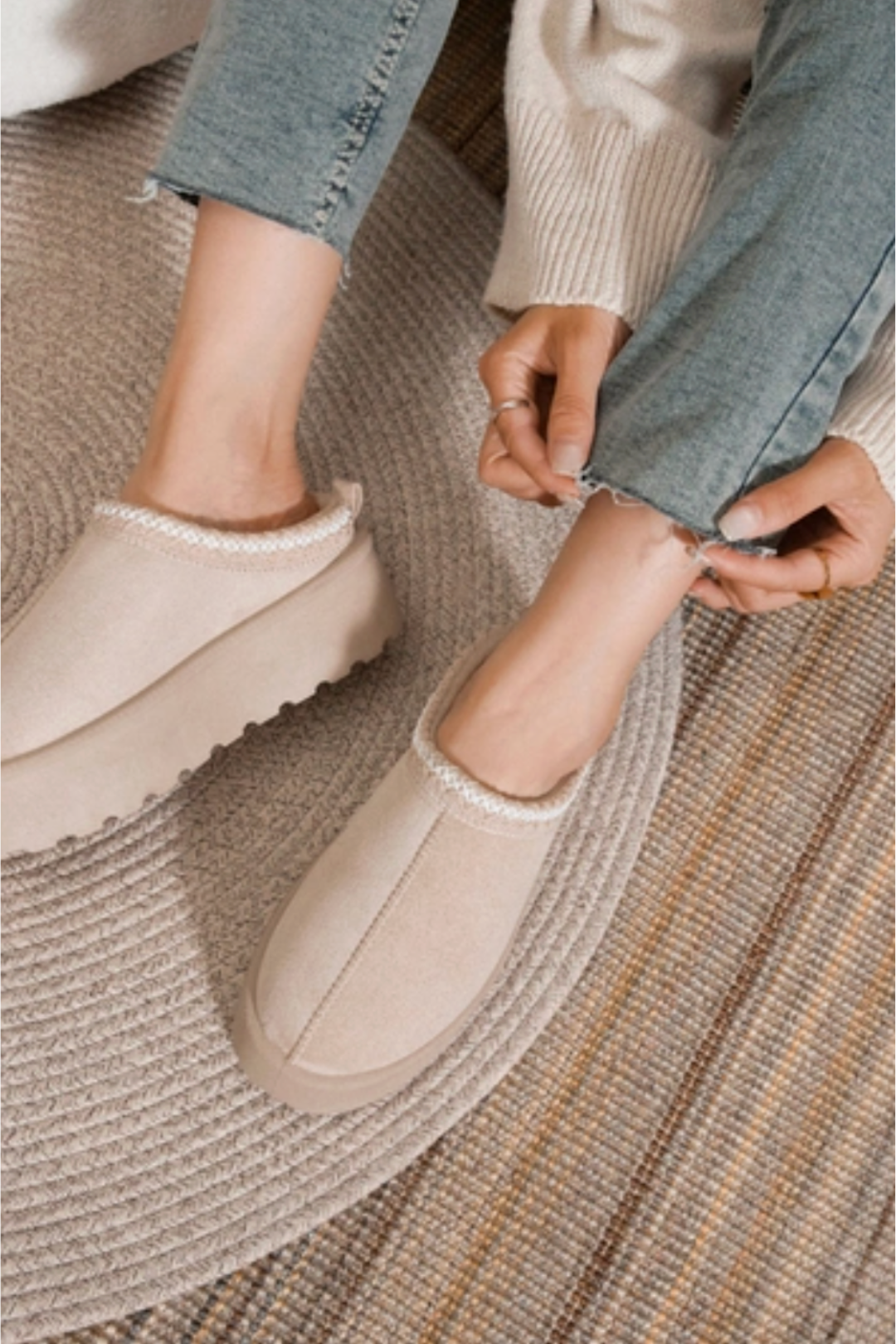 Bottines chaudes en fausse fourrure pour femme