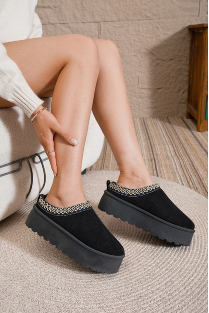 Bottines chaudes en fausse fourrure pour femme