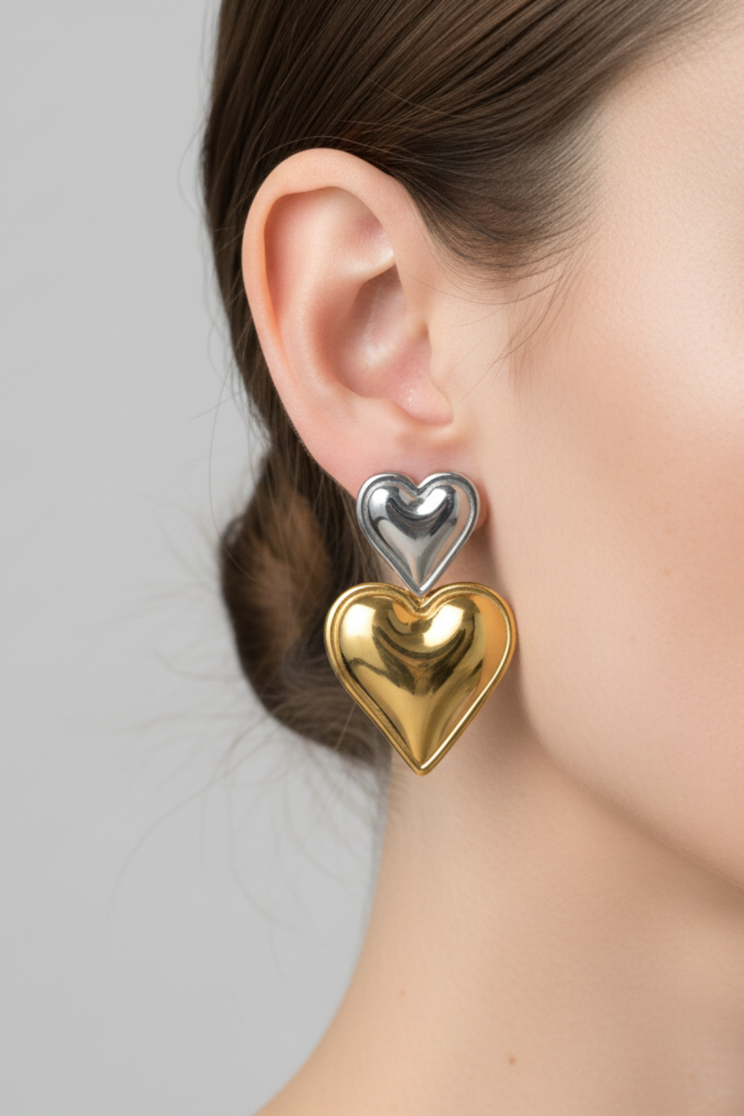 Boucles d'Oreilles Deux Cœurs